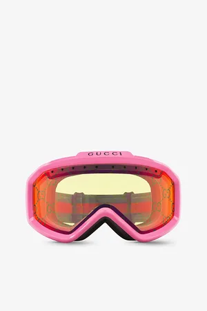 Gucci Womens Gc001928 Gg1210S Irregular-Frame Injected Googles