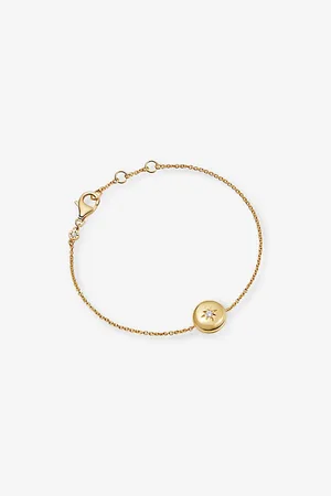 ASTLEY CLARKE Womens Biography Locket 14ct Yellow Gold-Plated Vermeil L Sterling-Silver and Sapphire Bracelet