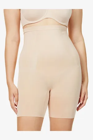 Spanx Womens Oncore High-Waist Mid-Thigh Stretch-Jersey Shorts