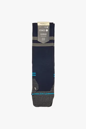 Stance Mens Franchise Crew-Length Striped Stretch-Woven Socks