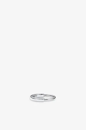 Tiffany & Co. Mens Tiffany Lock 18ct White-Gold Ring