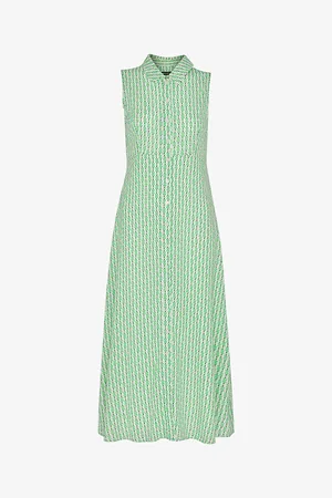 Whistles Womens Graphic-Print Woven Maxi Dress