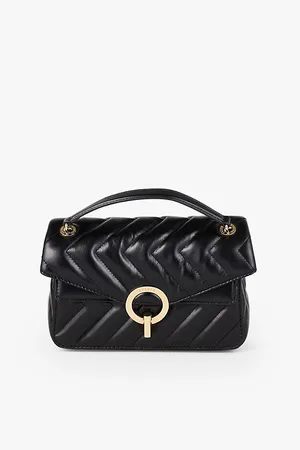Sandro Womens Yza Small Leather Shoulder Bag