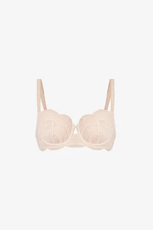 Simone Pérèle Karma Scallop-Trim Stretch-Lace Half-Cup Bra