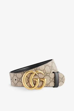 Gucci Womens Double G Reversible Leather Belt