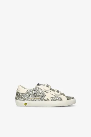 Golden Goose Old School Glitter-Embellished Leather Low-Top Trainers 9-12 Years