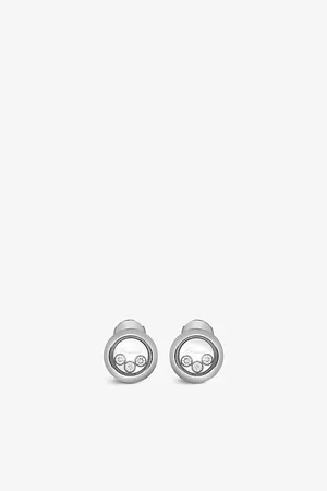 Chopard Happy Diamonds 18ct White-Gold and 0.30ct Brilliant-Cut Diamond Earrings