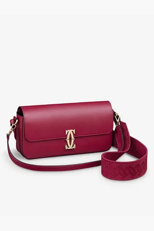 Cartier Womens C De Leather Cross-Body Bag