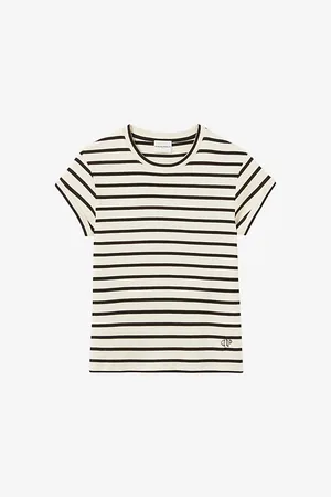 Claudie Pierlot Womens Striped Short-Sleeved Cotton-Jersey T-Shirt