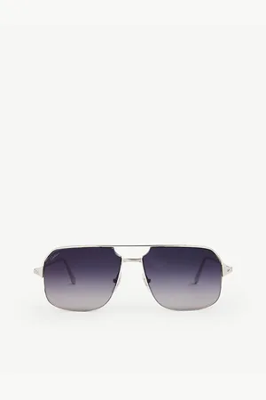 Cartier Womens ct0230S Caravan-Framed Metal Sunglasses