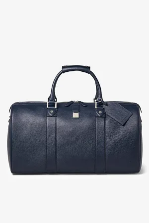 ASPINAL OF LONDON Mens Boston Grained-Leather Duffle Bag