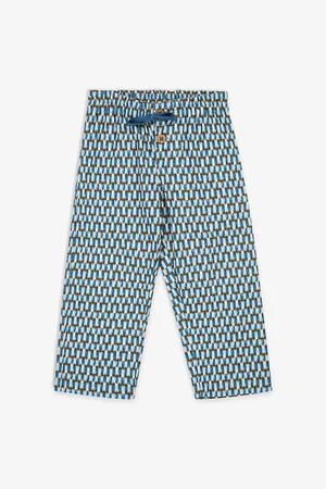 Caramel Ficus Geometric-Print Cotton Trousers 3-12 Years