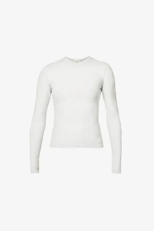 Adanola Womens Scoop-Neck Slim-Fit Stretch-Cotton Top