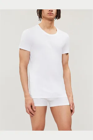 Hanro Mens Cotton Superior Cotton-Blend T-Shirt