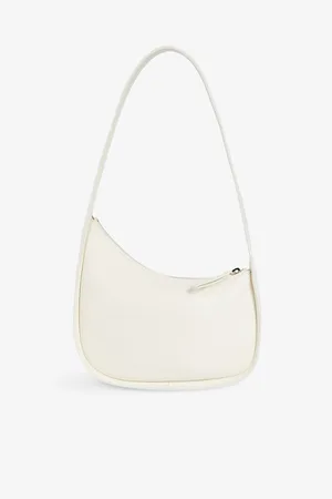 The Row Womens Half Moon Leather Shoulder Bag