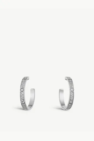 Cartier Love 18ct White-Gold and 0.51ct Brilliant-Cut Diamond Earrings