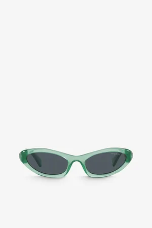 Miu Miu Mu 09Ys Oval-Frame Acetate Sunglasses