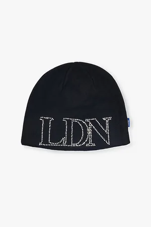 AWAKE NY Mens Skully Crystal-Embellished Knitted Beanie Hat