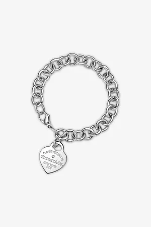 Tiffany & Co. Return To Tiffany Heart Tag Medium Sterling and 0.02ct Diamond Bracelet