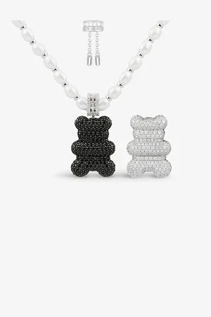 APM Monaco Womens Mood Yummy Bear XL Sterling- and Zirconia Necklace