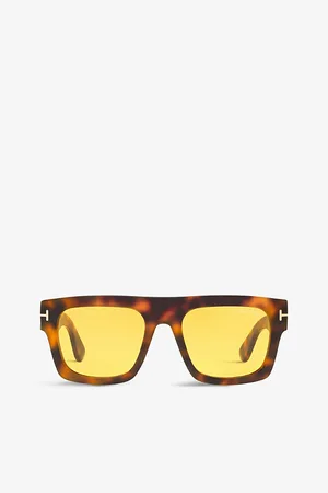 Tom Ford Womens Ft0711 Fausto Square-Frame Acetate Sunglasses