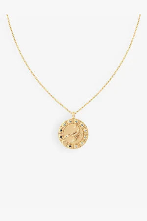 Astrid & Miyu Womens Scorpio Bold Zodiac Plated 925 Sterling-Silver Necklace