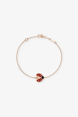 Van cleef Lucky Spring 18ct , Carnelian and Onyx Bracelet