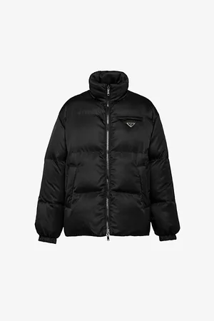 Prada Mens Re-Nylon Logo Plaque Recycled Nylon Down Jacket