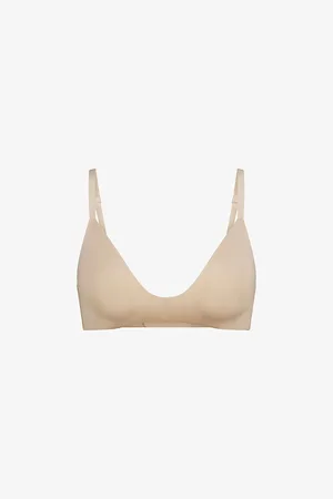 SKIMS Womens Wireless Form Logo-Embossed Padded Stretch-Cotton Bra