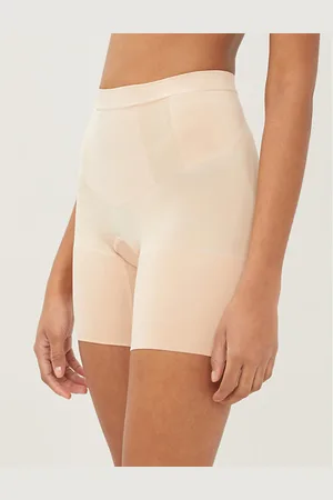 Spanx Womens Oncore Mid-Thigh High-Rise Stretch-Jersey Shorts