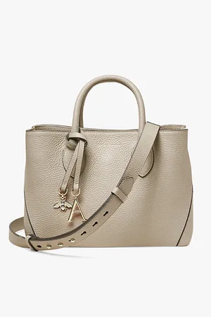 ASPINAL OF LONDON Womens London Logo-Print Leather Tote Bag