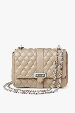 ASPINAL OF LONDON Womens Lottie Branded-Hardware Quilted Leather Shoulder Bag