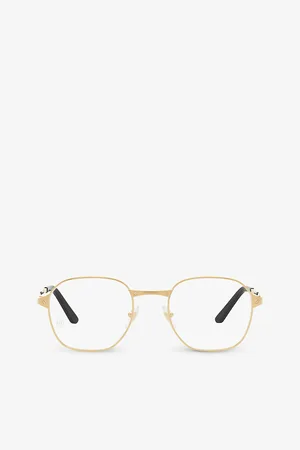 Cartier Womens 6L001699 ct0441O Round-Frame Metal Glasses