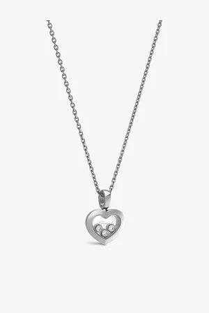 Chopard Happy Diamonds 18ct White-Gold and 0.15ct Brilliant-Cut Diamond Necklace