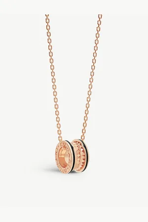Bvlgari B.Zero1 18ct Rose-Gold and Ceramic Pendant Necklace