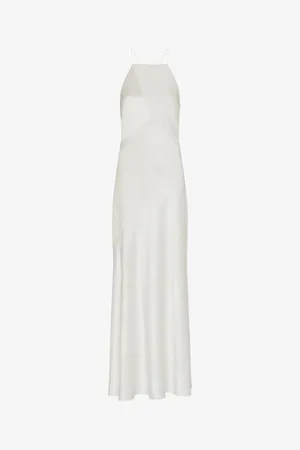 Whistles Womens Eileen High-Neck Silk Maxi Wedding Dress