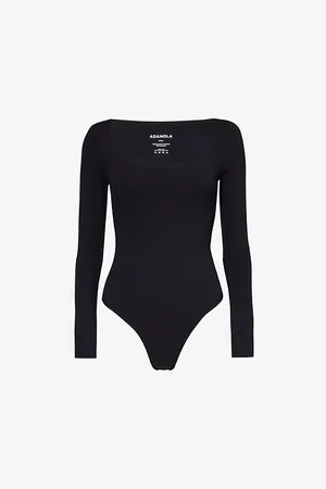 Adanola Womens Ultimate Contrast-Trim Stretch-Recycled Polyamide Bodysuit