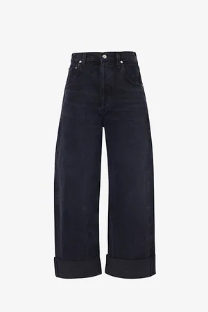 Citizens of Humanity Womens Ayla Wide-Leg Mid-Rise Denim Jeans