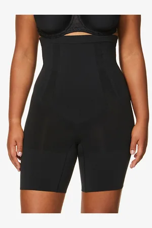 Spanx Womens Oncore High-Waist Mid-Thigh Stretch-Jersey Shorts