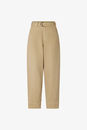 Soeur Womens Volage High-Rise Belted-Waist Denim Jeans