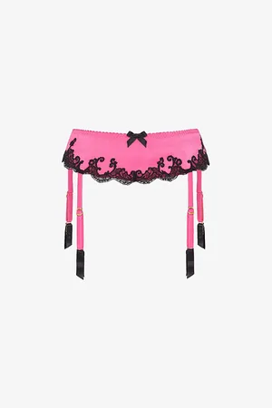 Agent Provocateur Womens Molly High-Rise Stretch-Silk Suspenders