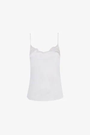 Agent Provocateur Womens Amelea Lace-Trim Stretch-Silk Camisole