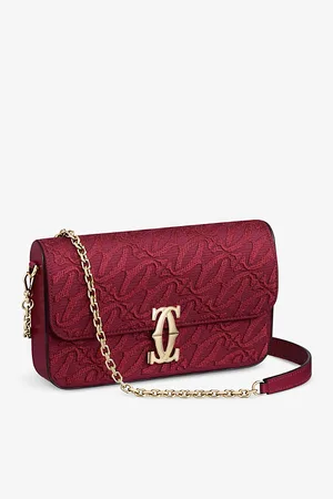 Cartier Womens C De Mini Leather Cross-Body Bag