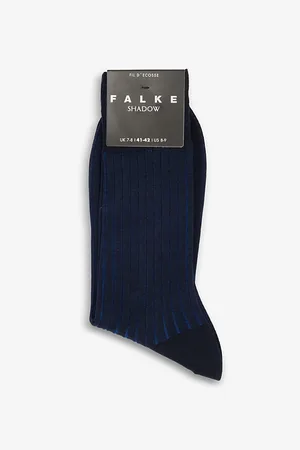 Falke Mens Shadow Striped Cotton-Blend Socks