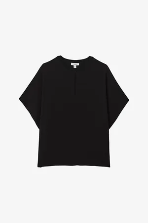 Reiss Womens Tania Draped-Sleeve Woven Top