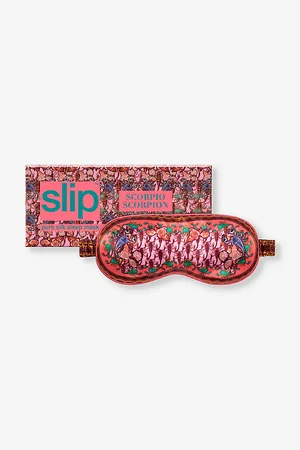 Slip Womens Scorpio Graphic-Print Silk Eye Mask