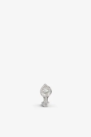 MESSIKA My Twin 18ct White-Gold and 0.25ct Pear-Cut Diamond Single Clip Earring