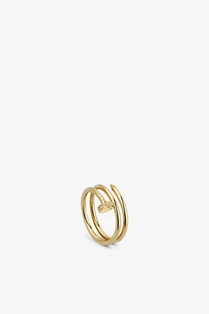 Cartier Juste Un Clou 18ct Yellow-Gold and 0.08ct Brilliant-Cut Diamond Ring