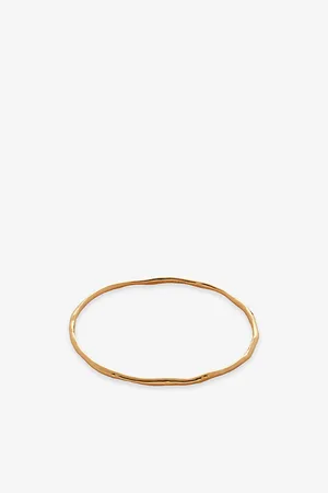 Monica Vinader Womens Siren Muse 18ct Recycled Yellow- Plated Vermeil Sterling Silver Bangle