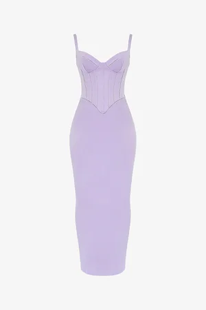 House Of Cb Womens Breeze Slim-Fit Corseted Stretch-Woven Maxi Dress